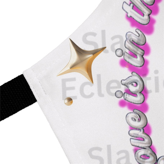 Colorful Heart-Print Apron - Perfect for Cooking & Art