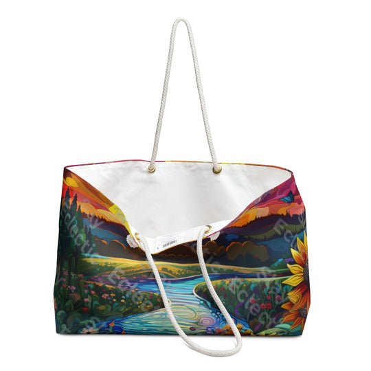 Colorful Scenic Sunrise Weekender Bag for Stylish Travels