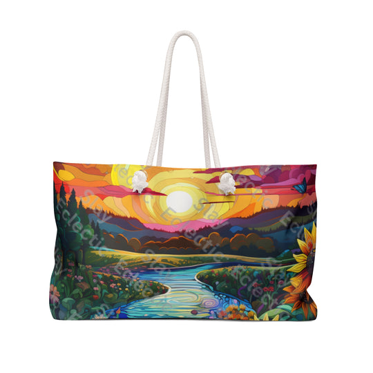 Colorful Scenic Sunrise Weekender Bag for Stylish Travels