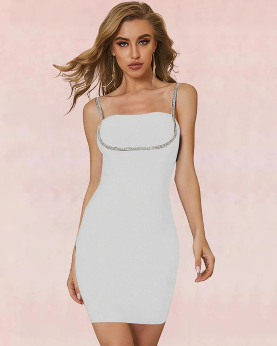 Radiance Bodycon Mini Dress - White-Slay Eclectic