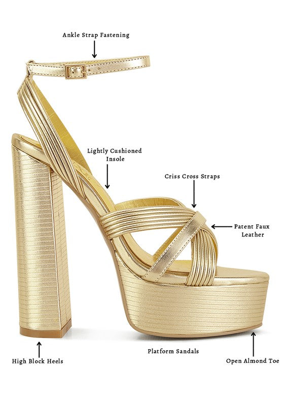 Splendid Cross Strap High Heeled Sandals