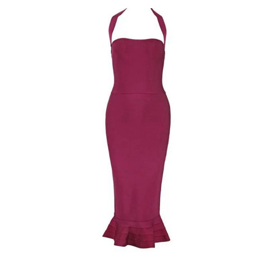 Starlet Bandage Midi Dress - Wine