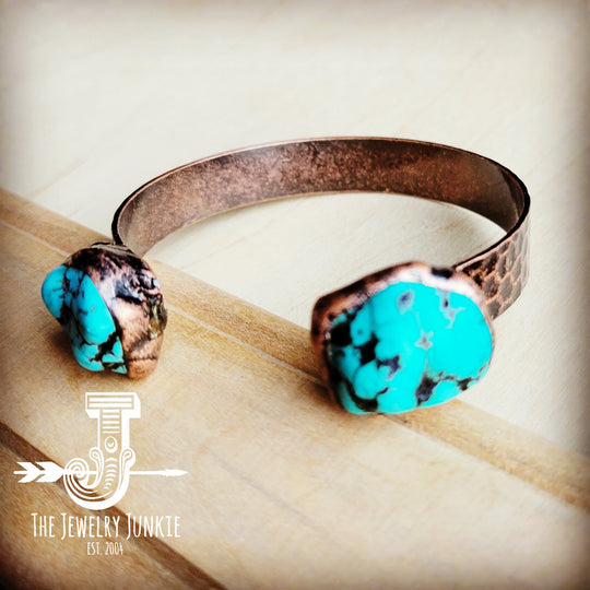 Genuine Natural Turquoise Cuff Bangle Bracelet 806t-3