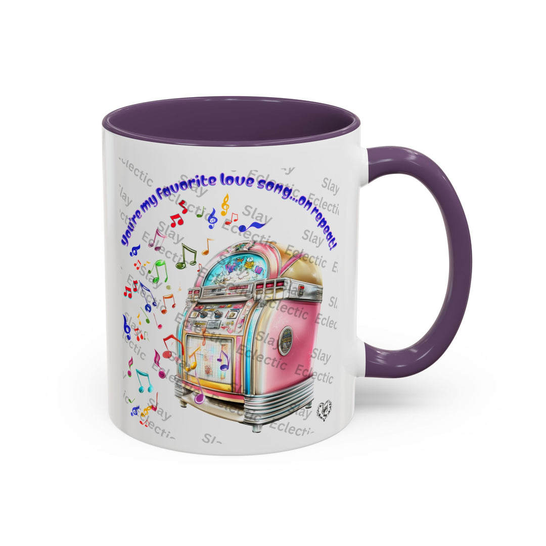 Vintage Music-Themed Coffee Mug - Ideal Gift for Valentine's Day, 11 oz