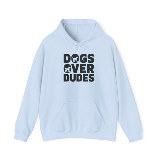 Dogs Over Dudes Hoodie - Unisex Heavy Blend™ Sweatshirt for Dog Lovers