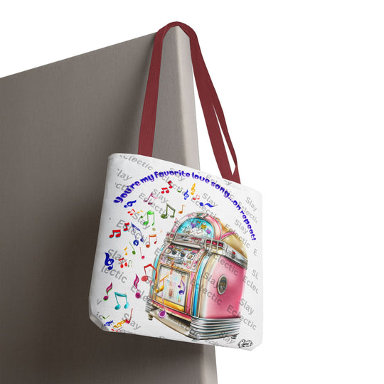 Retro Valentine Jukebox Tote Bag for Music Lovers & Gifts