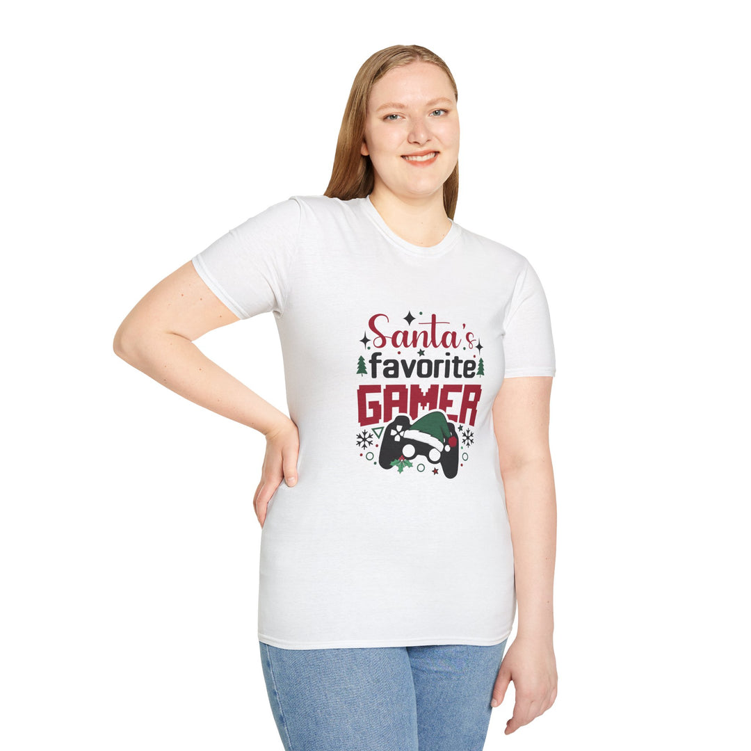 Gaming Cheer: Santa's Number One Player Unisex T-Shirt