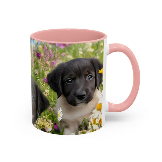 Cute Puppy Accent Coffee Mug - 11oz & 15oz, Perfect Gift for Dog Lovers