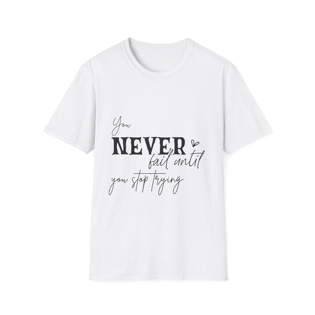 Never Give Up! Inspirational Unisex Softstyle Tee