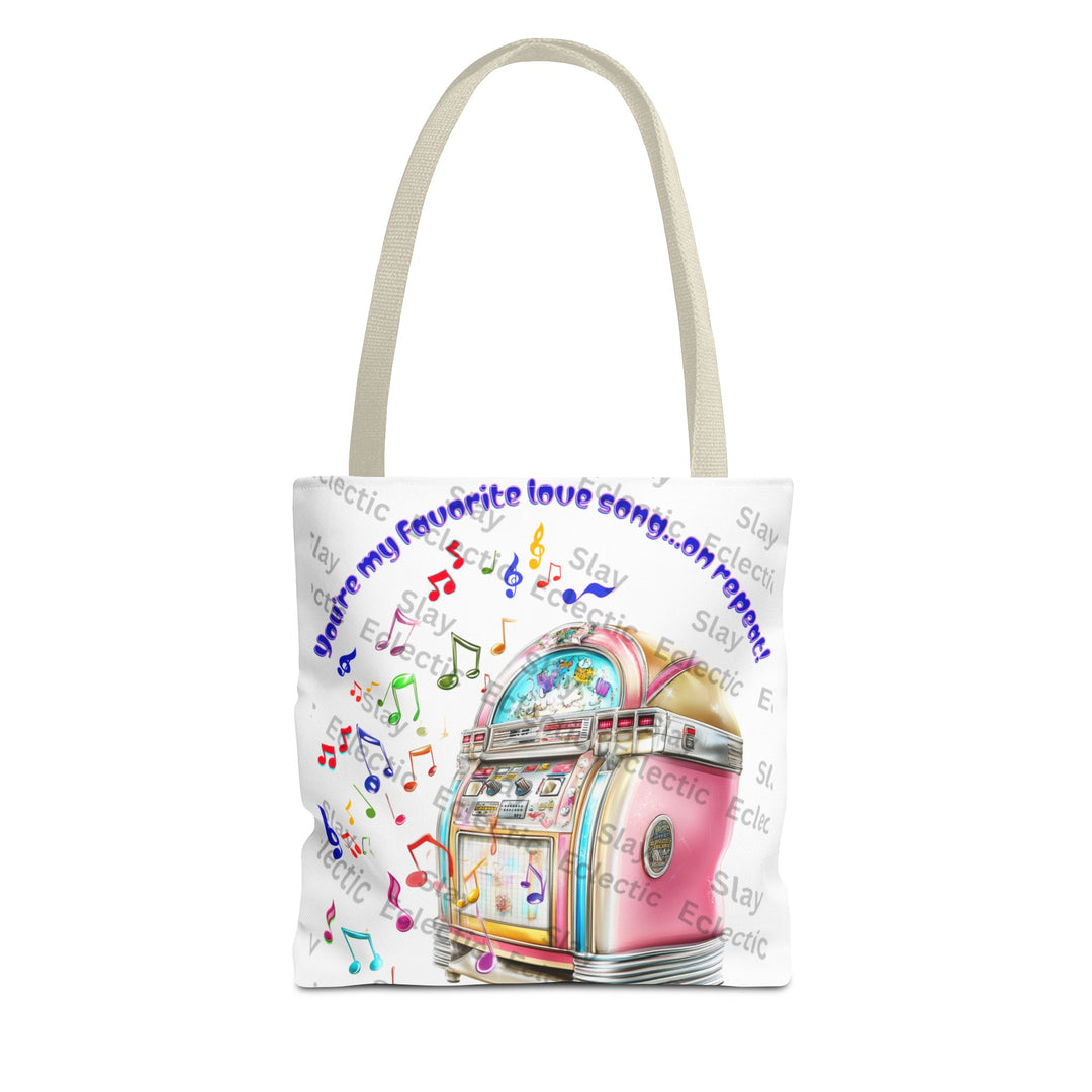 Retro Valentine Jukebox Tote Bag for Music Lovers & Gifts