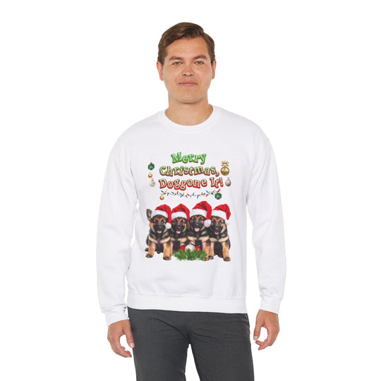 Merry Christmas, Doggone It! Unisex Heavy Blend™ Crewneck Sweatshirt-Slay Eclectic