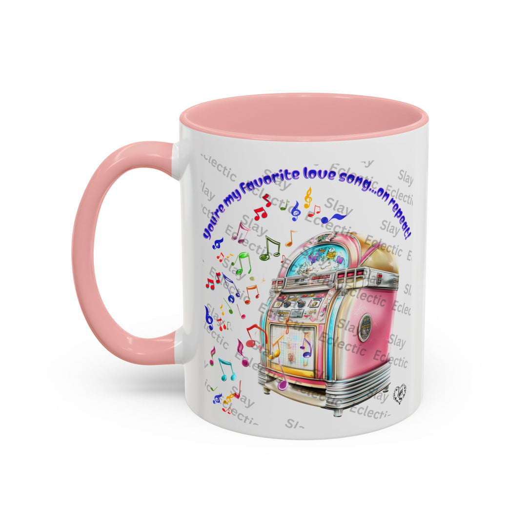 Retro Jukebox Valentine Coffee Mug - Music Lovers Gift, 11 oz