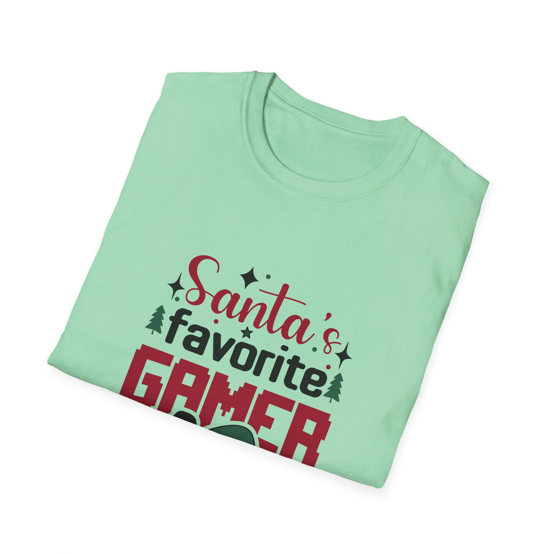 Gaming Cheer: Santa's Number One Player Unisex T-Shirt