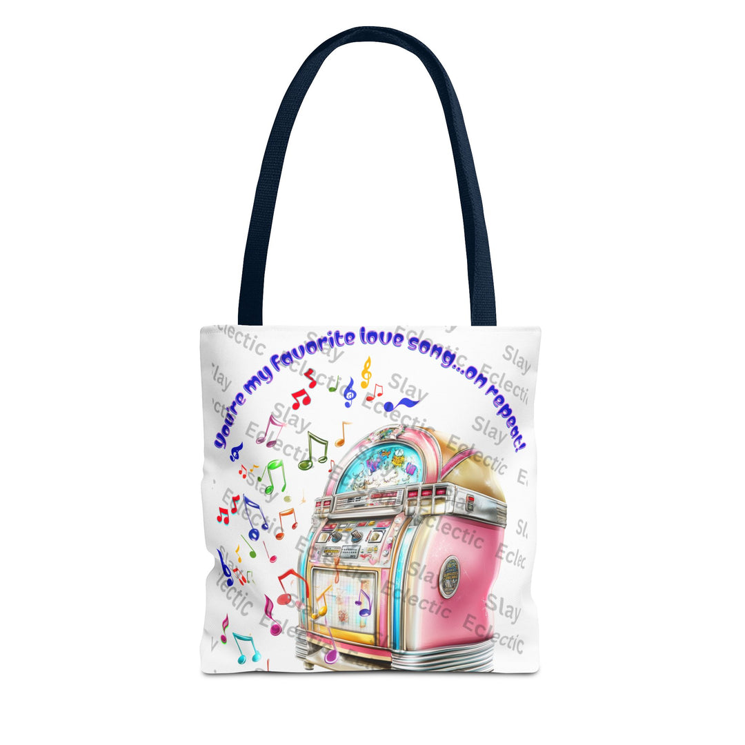 Retro Valentine Jukebox Tote Bag for Music Lovers & Gifts