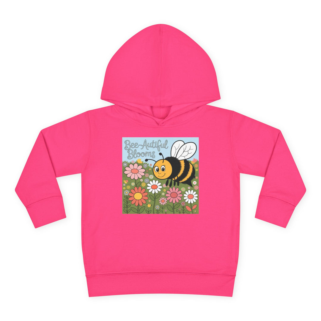 Toddler Fleece Hoodie - 'See Artful Blooms' Bee Design