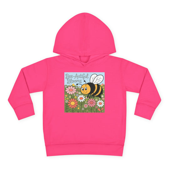 Toddler Fleece Hoodie - 'See Artful Blooms' Bee Design