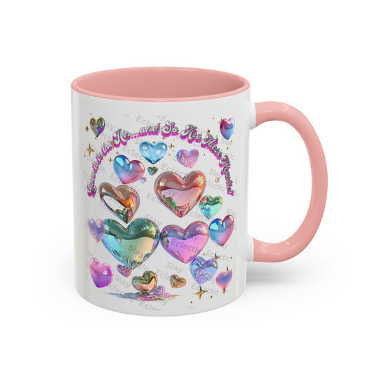 Colorful Heart Accent Coffee Mug - Perfect Gift for Loved Ones