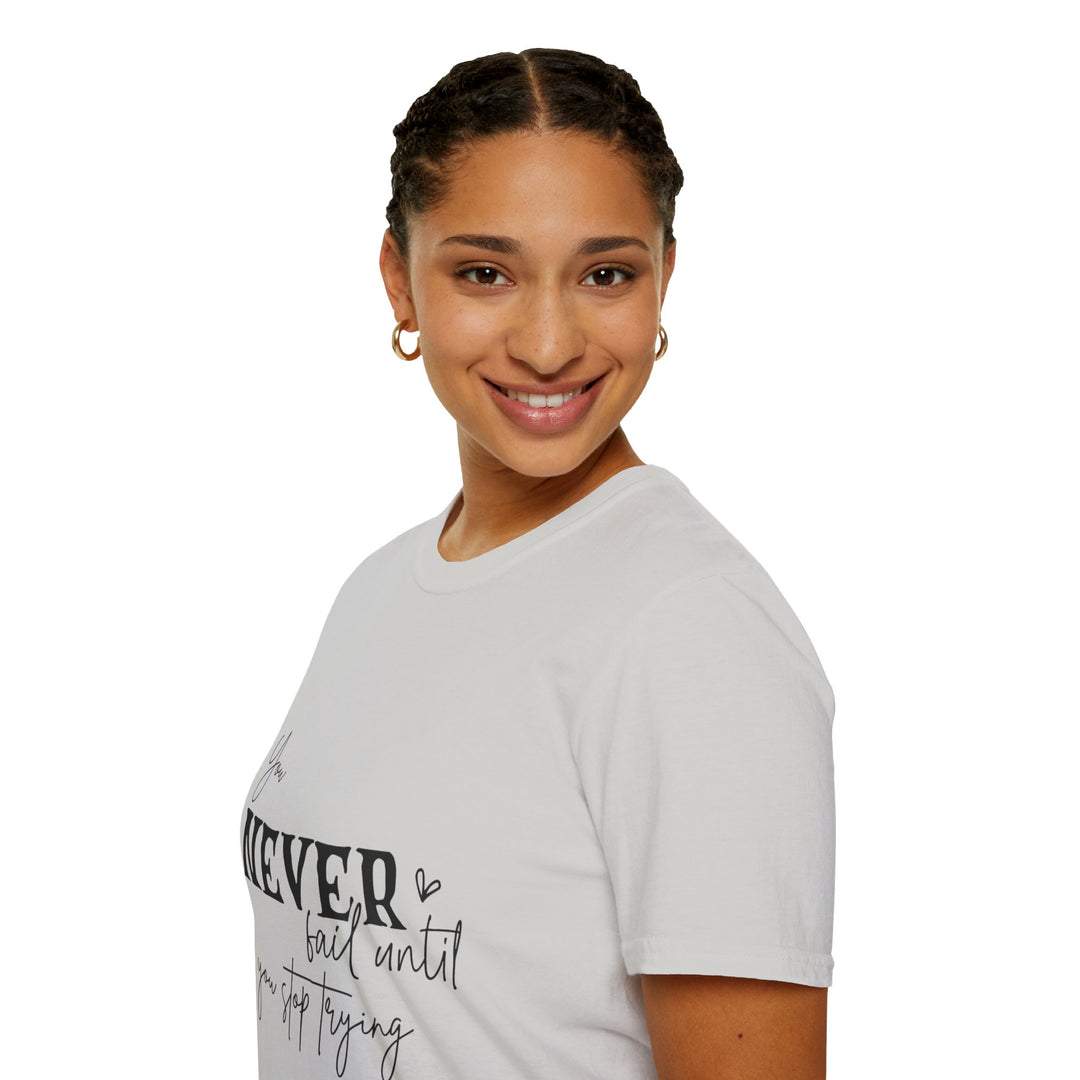 Never Give Up! Inspirational Unisex Softstyle Tee