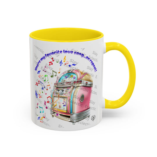 Retro Jukebox Valentine Coffee Mug - Music Lovers Gift, 11 oz