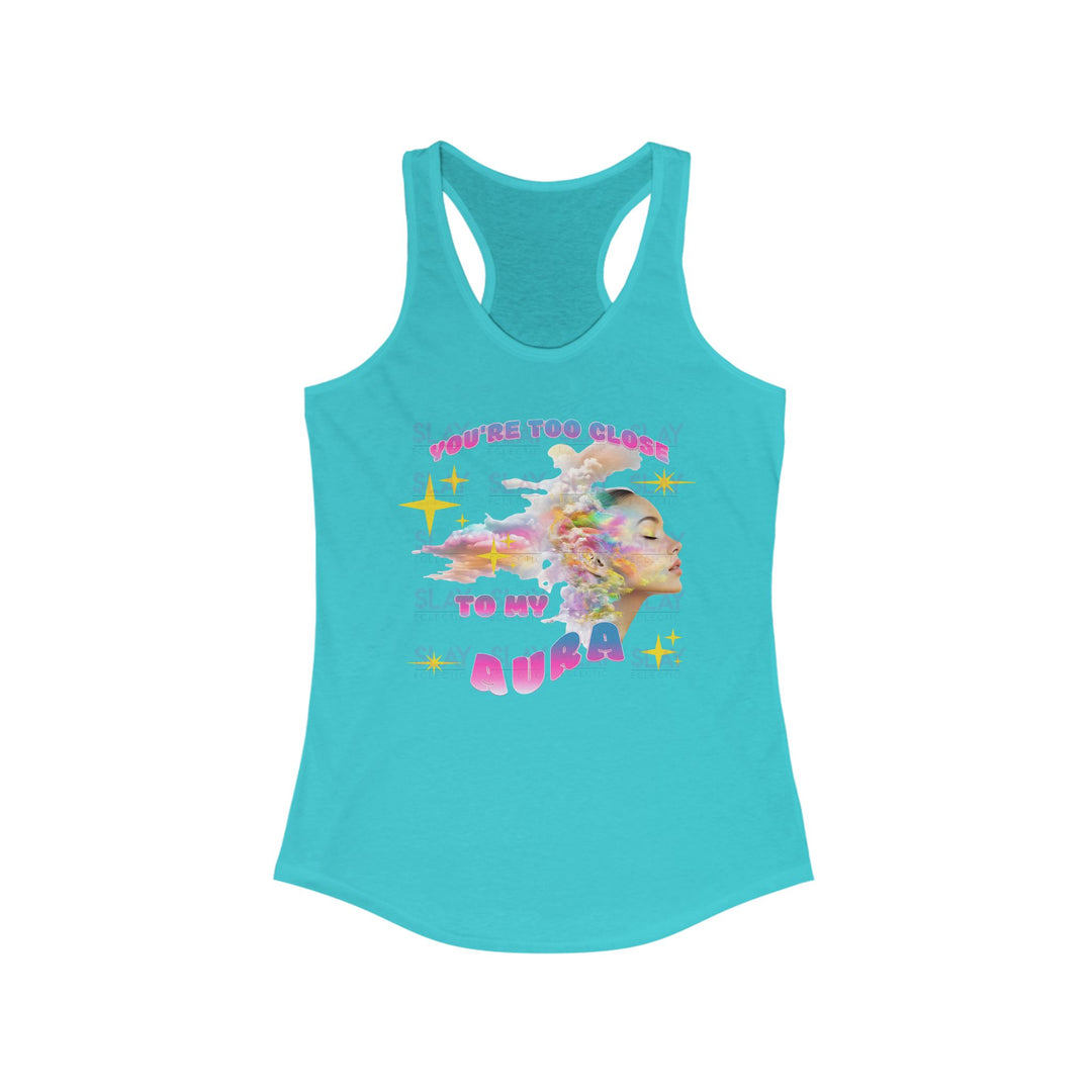 Vibrant Aura Vibes Women's Racerback Tank - Perfect Summer Essential