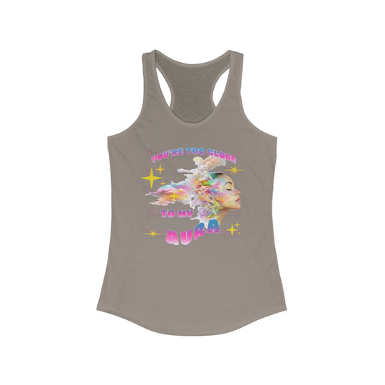 Vibrant Aura Vibes Women's Racerback Tank - Perfect Summer Essential