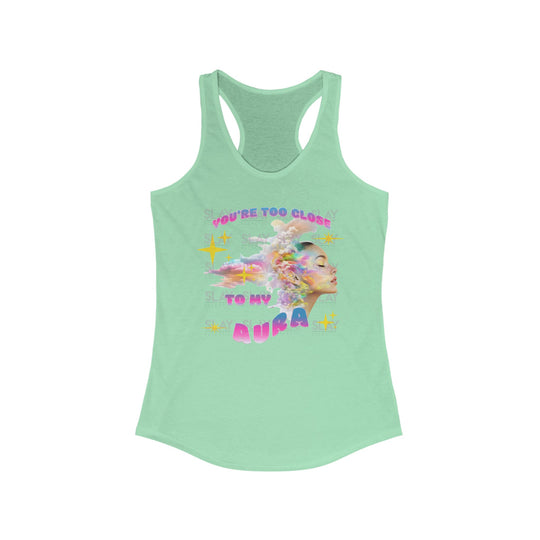 Vibrant Aura Vibes Women's Racerback Tank - Perfect Summer Essential