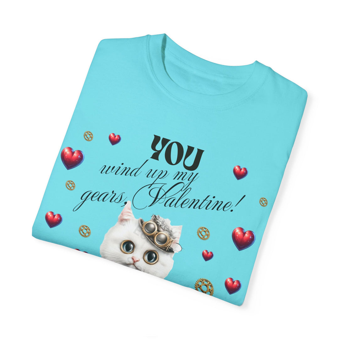 Purr-fect Valentine's Day Tee - 'You Wind Up My Gears, Love!'