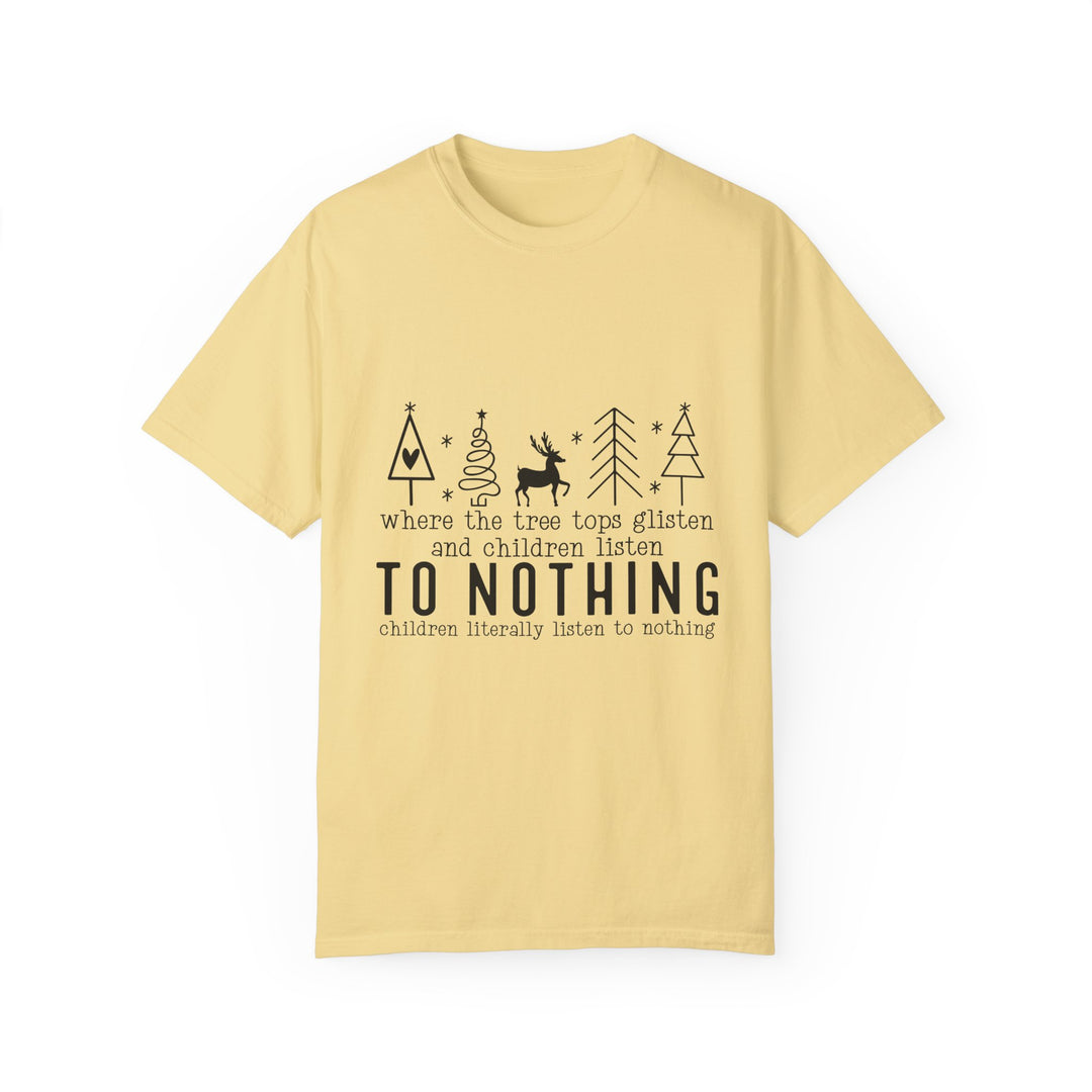 Merry Mischief Unisex Holiday T-Shirt - 'To Nothing' Festive Quip