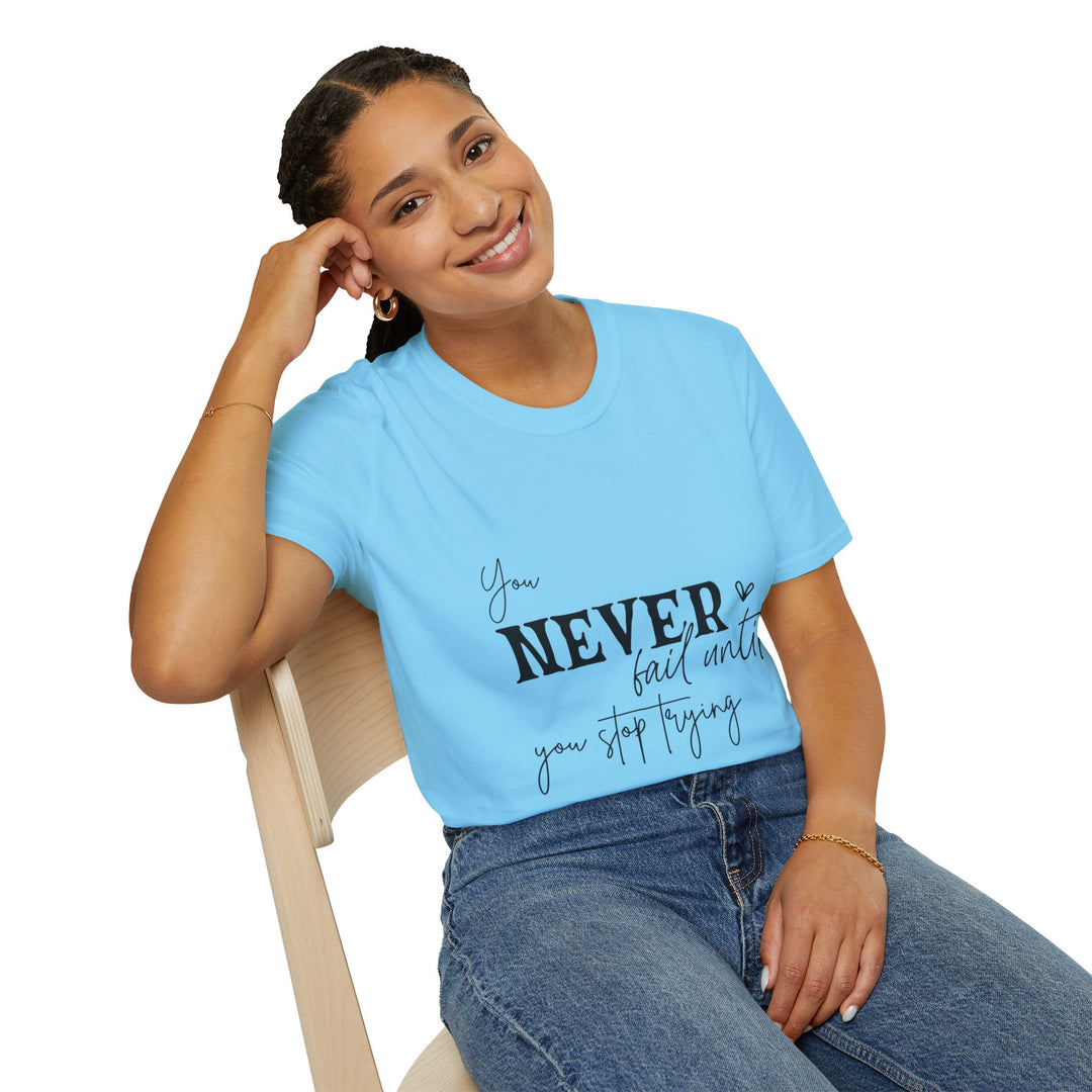 Never Give Up! Inspirational Unisex Softstyle Tee