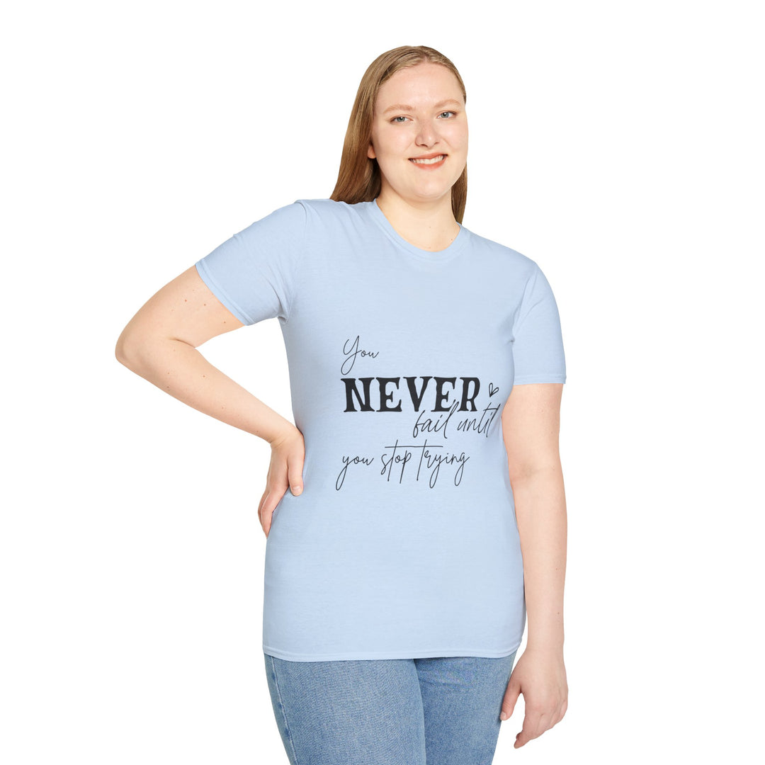 Never Give Up! Inspirational Unisex Softstyle Tee