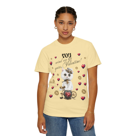 Purr-fect Valentine's Day Tee - 'You Wind Up My Gears, Love!'