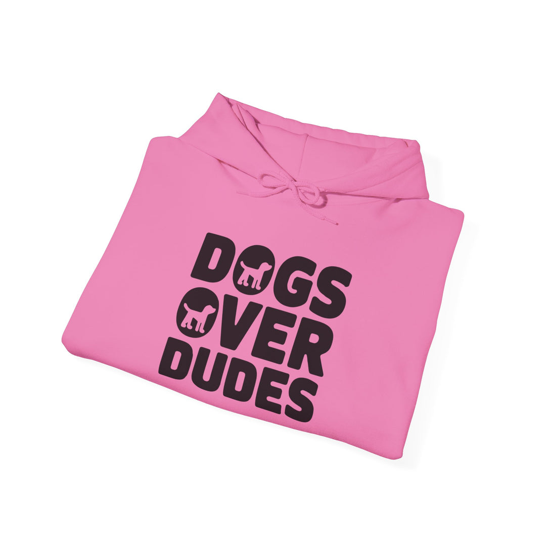 Dogs Over Dudes Hoodie - Unisex Heavy Blend™ Sweatshirt for Dog Lovers