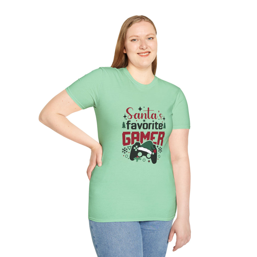 Gaming Cheer: Santa's Number One Player Unisex T-Shirt