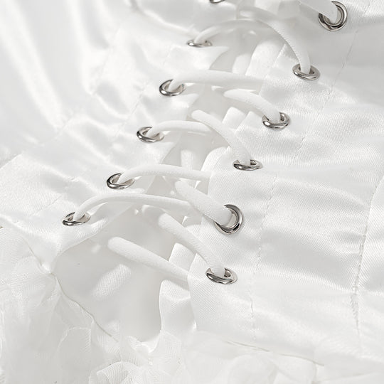 Women Clothing Early Spring Floral Three Dimensional Decoration Tube Top Dress