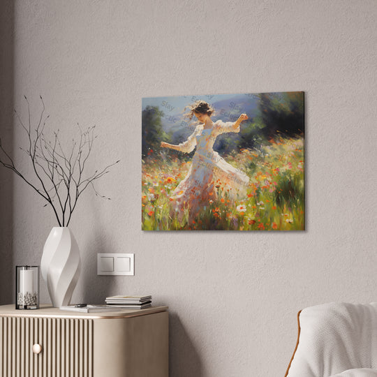 Enchanting Floral Dance: Monet-Inspired Canvas Art AI