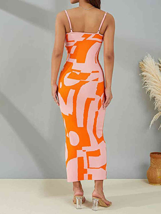 Dazzora Backless Maxi Dress - Orange