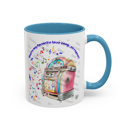 Vintage Music-Themed Coffee Mug - Ideal Gift for Valentine's Day, 11 oz