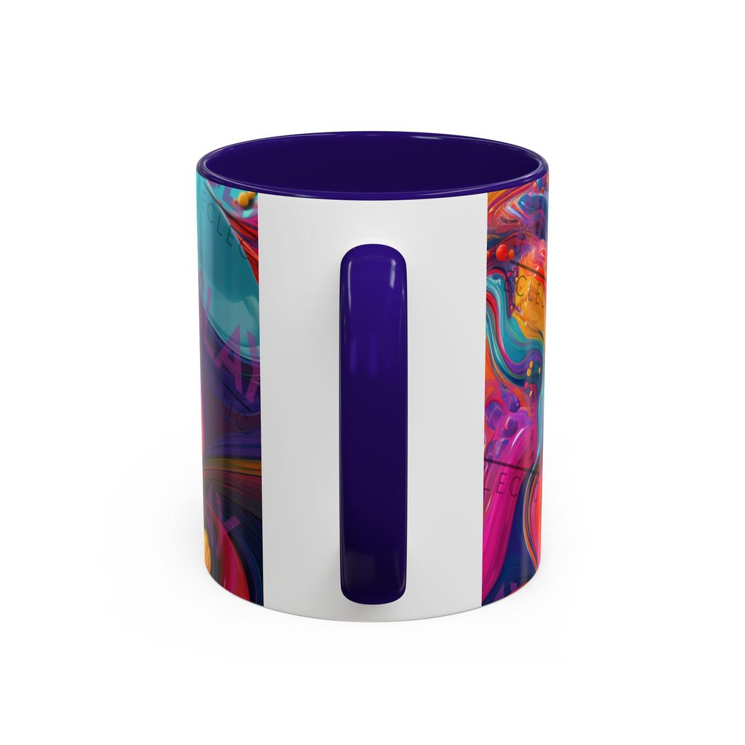 Vibrant Eclectic Coffee Mug, Abstract 4k AI, 11oz