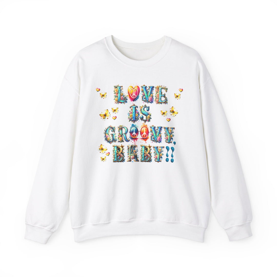 Groovy Love Couples Valentine's Day Sweatshirt