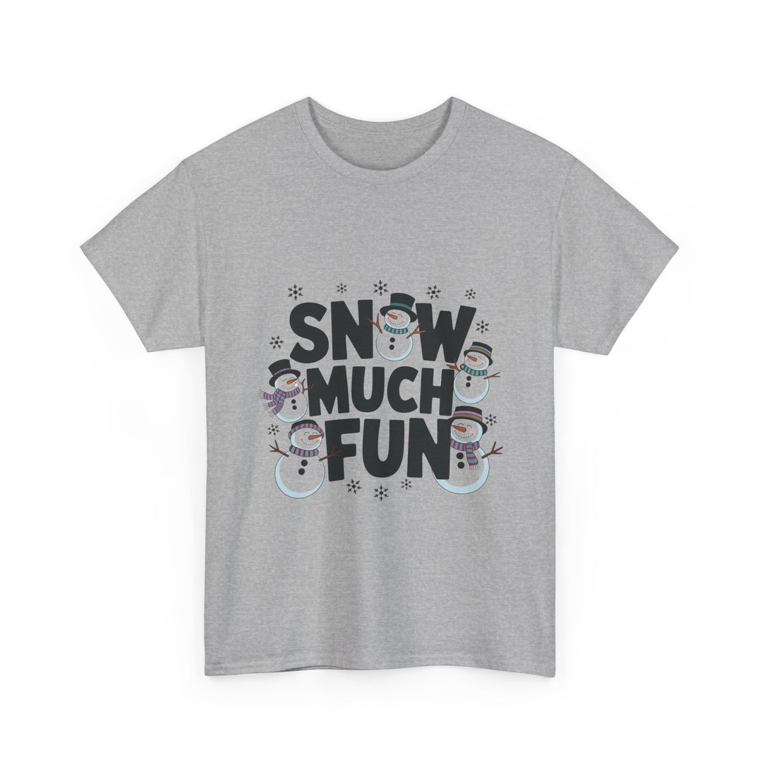 Fun Snowman Unisex Heavy Cotton Tee – Perfect for Winter Celebrations!