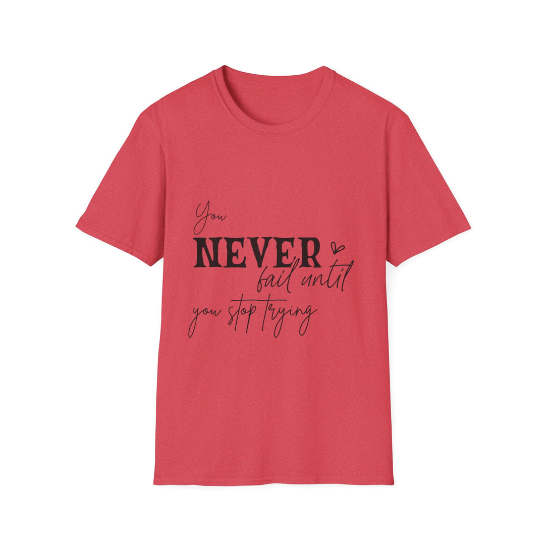 Never Give Up! Inspirational Unisex Softstyle Tee