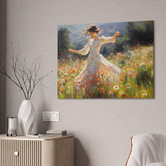 Enchanting Floral Dance: Monet-Inspired Canvas Art AI