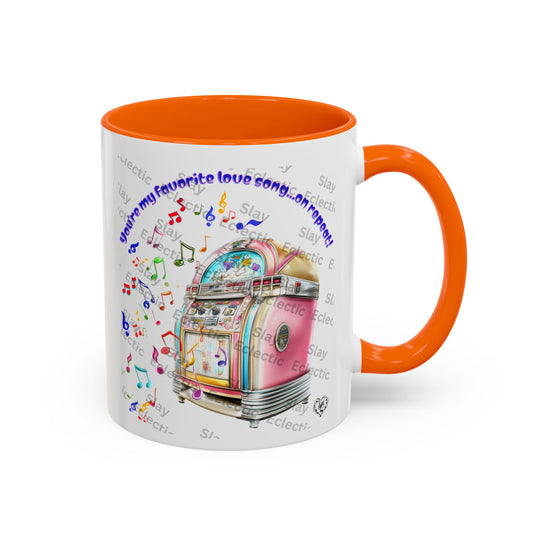 Retro Jukebox Valentine Coffee Mug - Music Lovers Gift, 11 oz