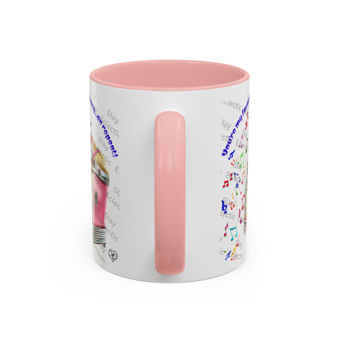 Retro Jukebox Valentine Coffee Mug - Music Lovers Gift, 11 oz