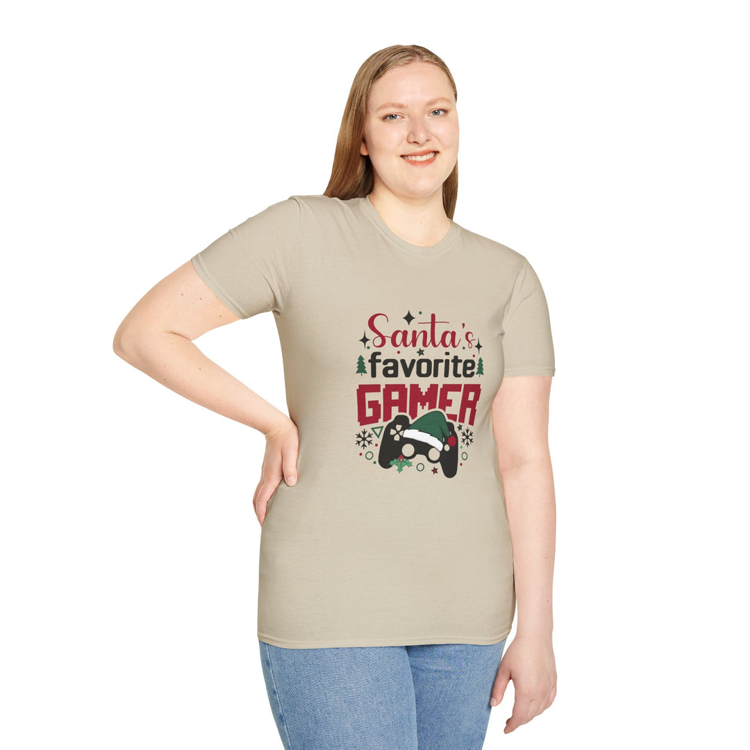 Gaming Cheer: Santa's Number One Player Unisex T-Shirt