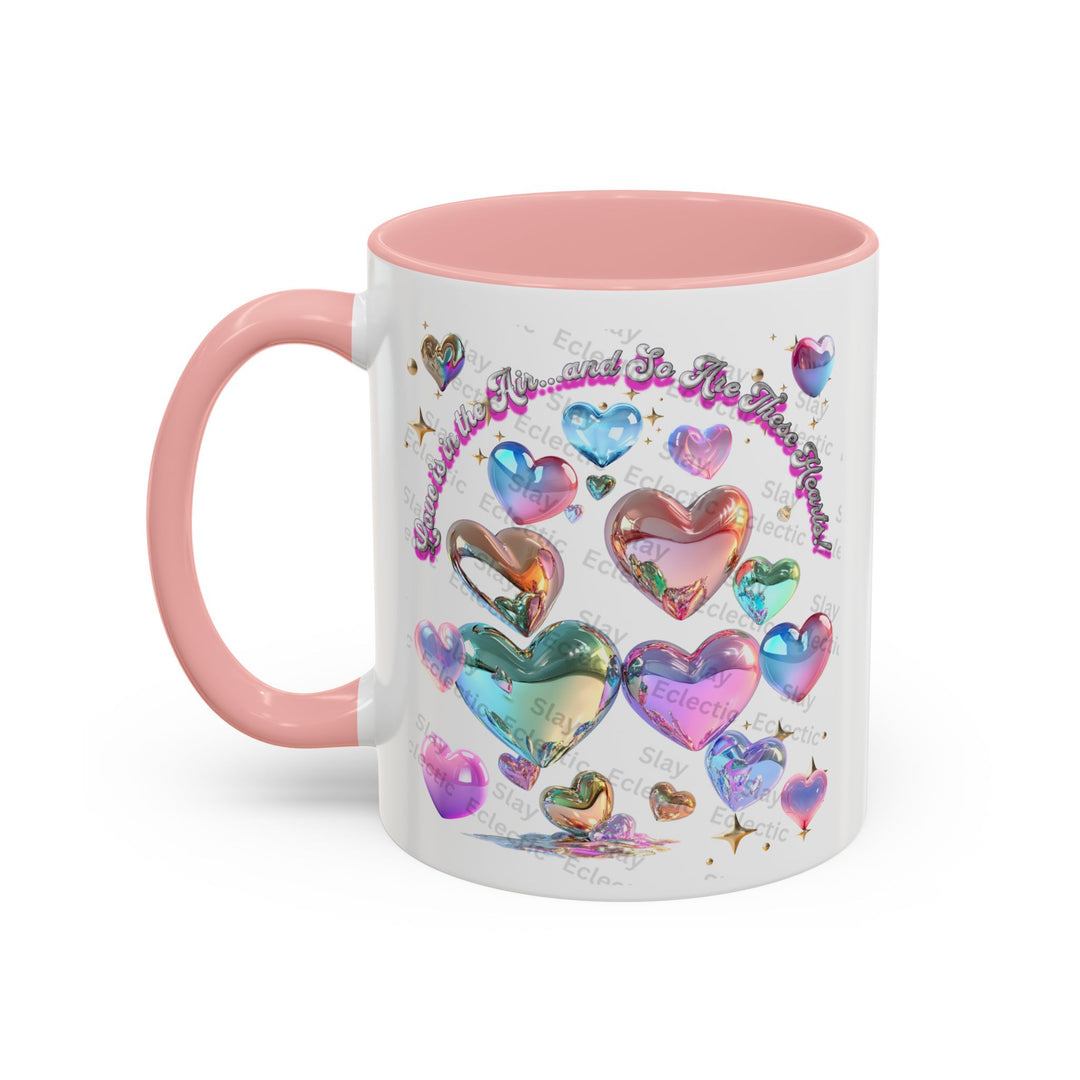 Colorful Heart Accent Coffee Mug - Perfect Gift for Loved Ones