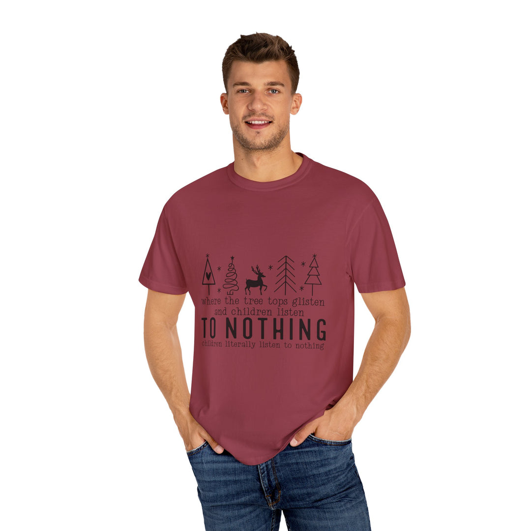 Merry Mischief Unisex Holiday T-Shirt - 'To Nothing' Festive Quip