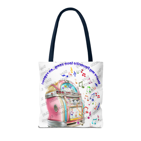 Retro Valentine Jukebox Tote Bag for Music Lovers & Gifts