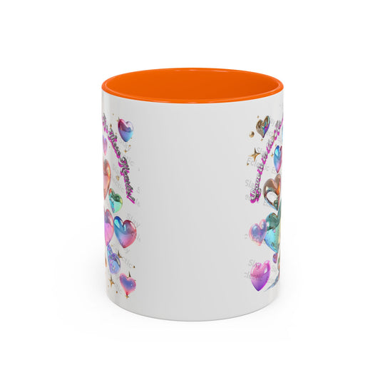 Colorful Heart Accent Coffee Mug - Perfect Gift for Loved Ones