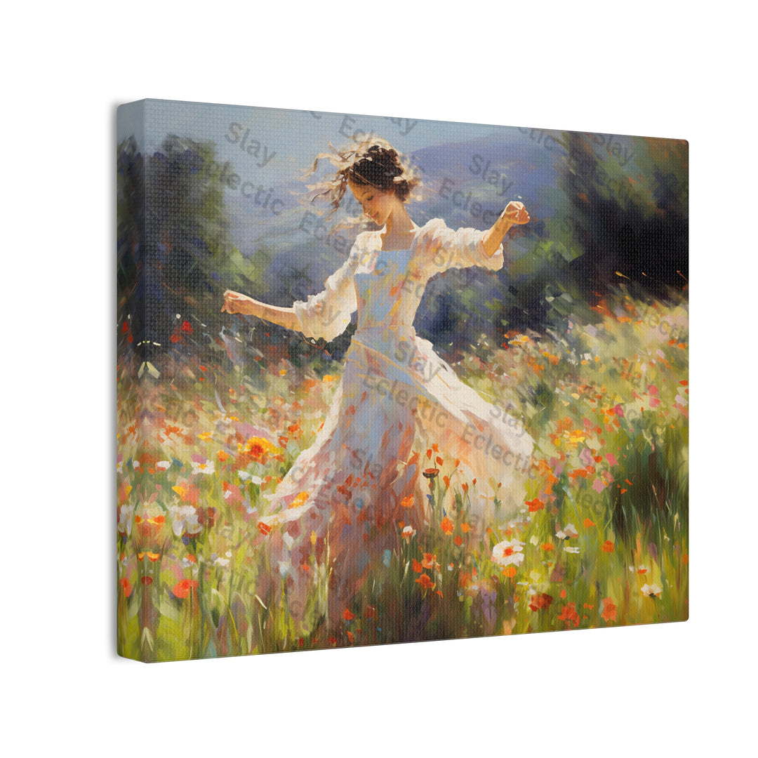 Enchanting Floral Dance: Monet-Inspired Canvas Art AI